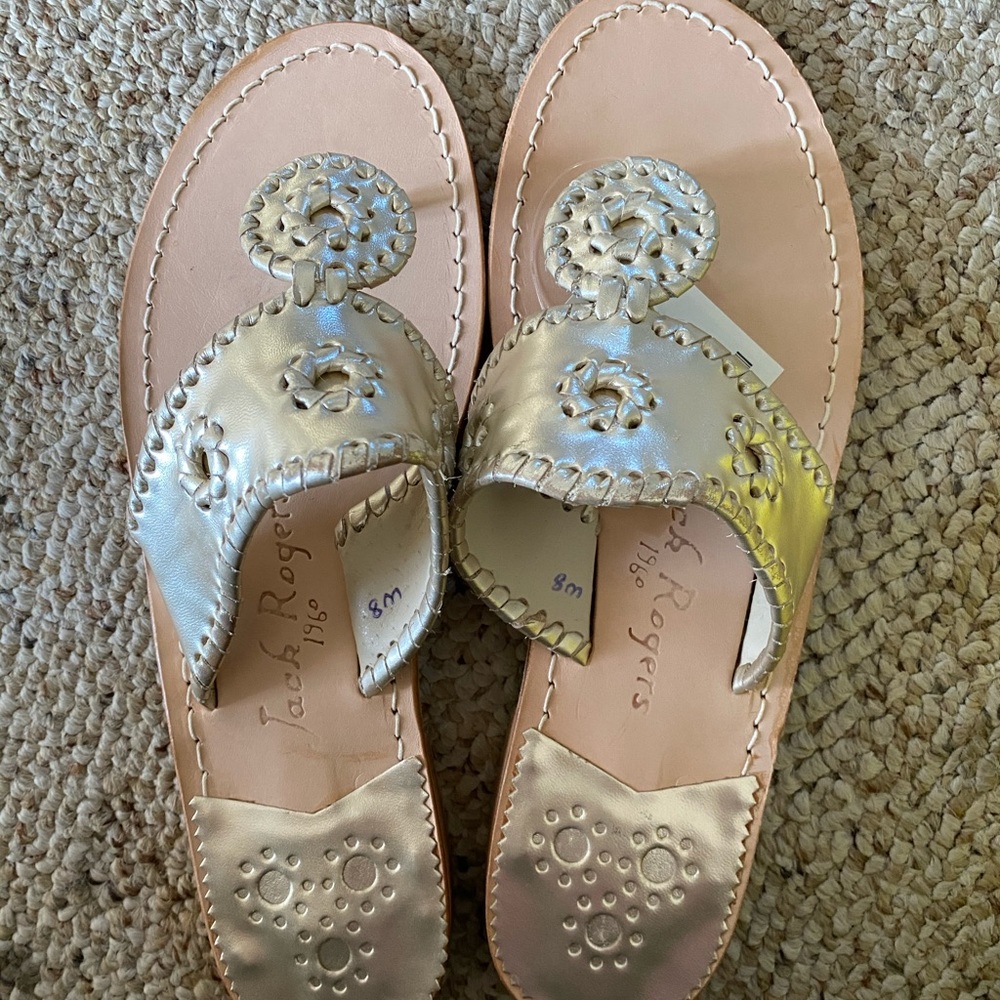 NEW Hamptons flat platinum jack Rogers
